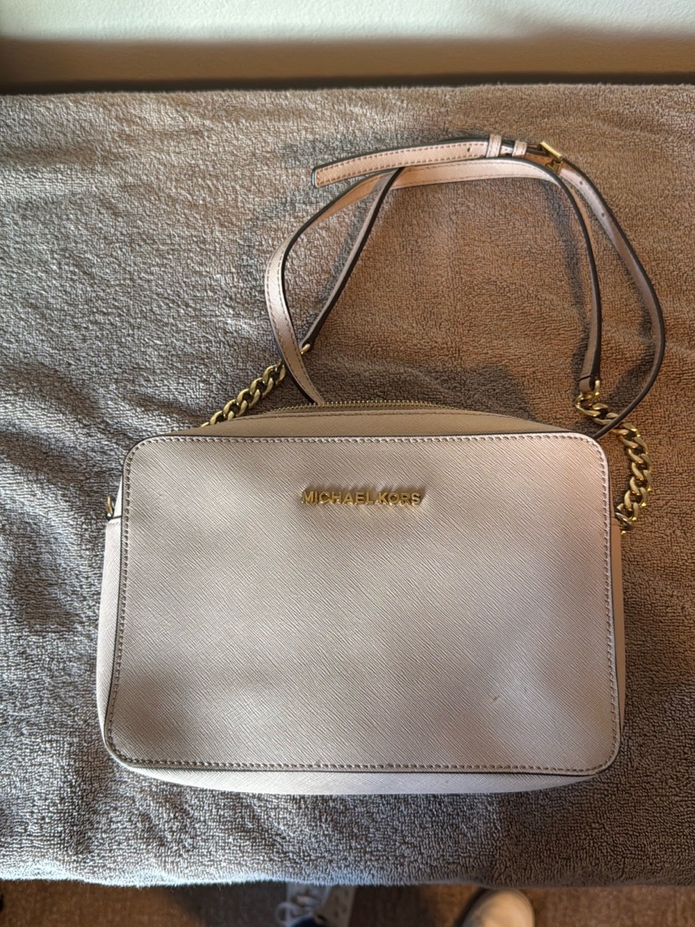 Michael Kors Light Blush Pink Crossbody with Gold Hardware